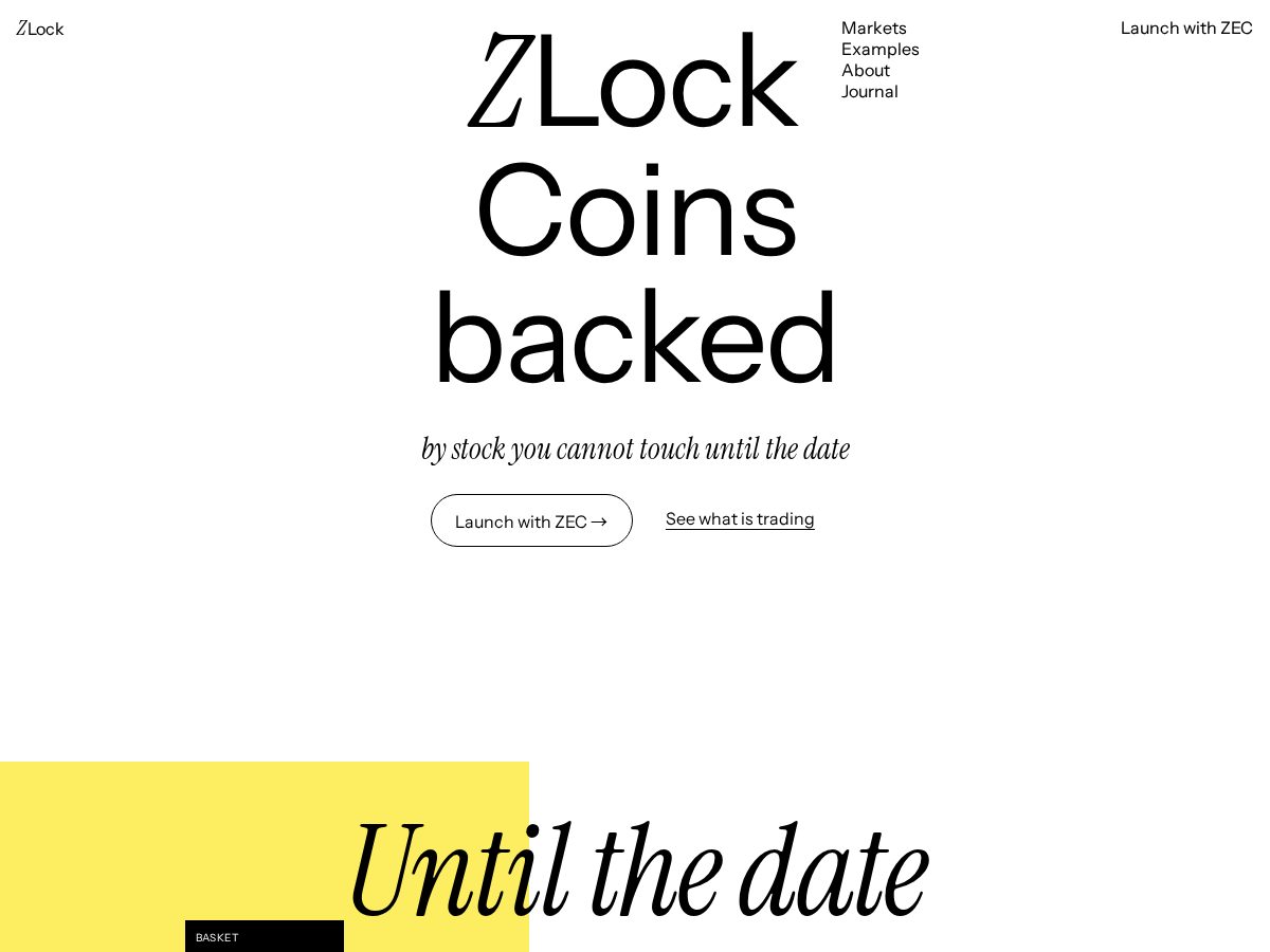 Landing-page snapshot of zlock.fun