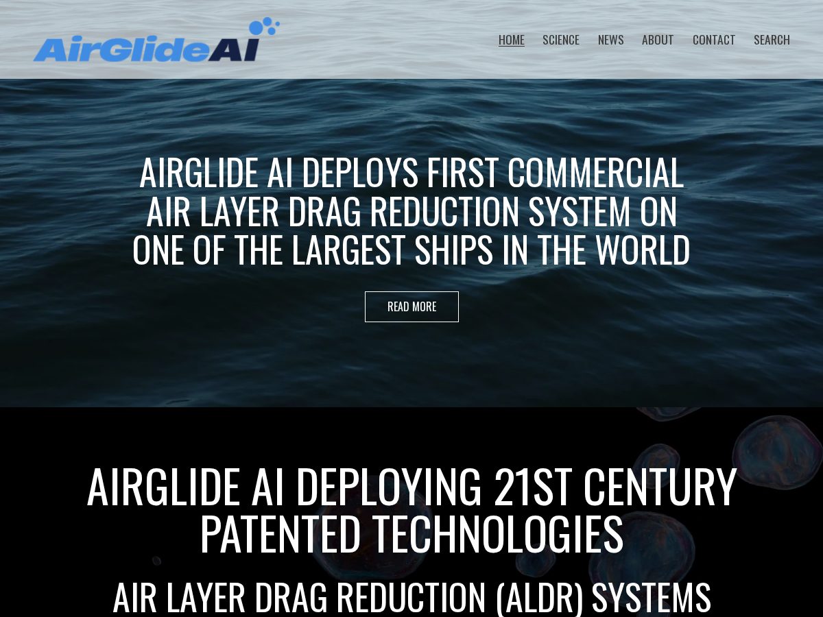 Landing-page snapshot of airglidesuperintelligencesi.com