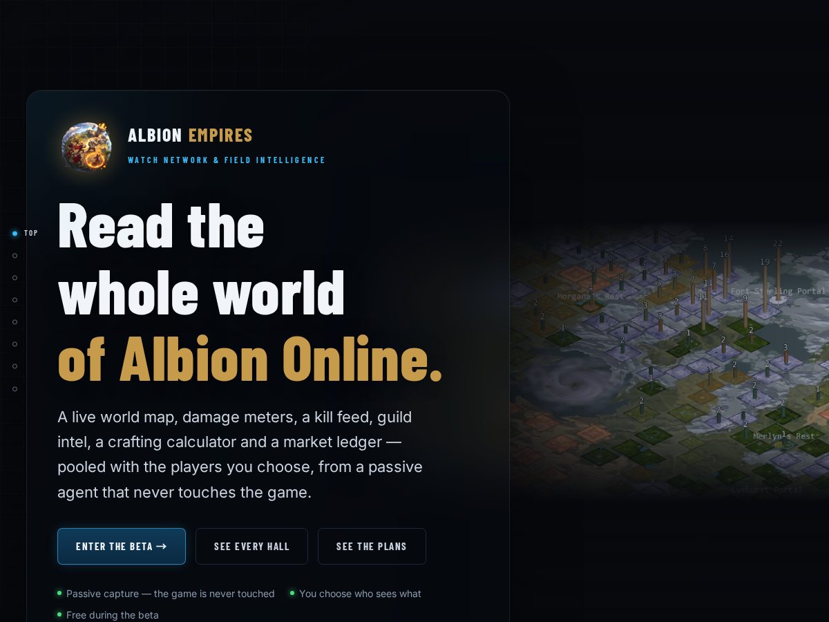 Landing-page snapshot of albion-empires.com