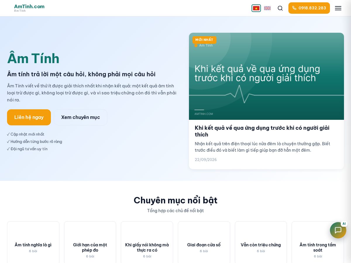 Landing-page snapshot of amtinh.com