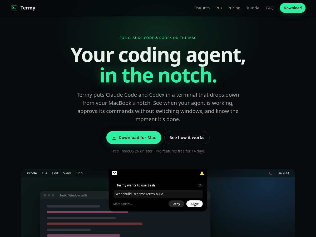 Landing-page snapshot of apptermy.com