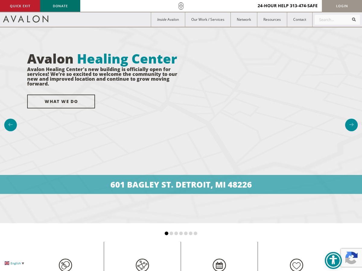 Landing-page snapshot of avalonhealingcenter.org