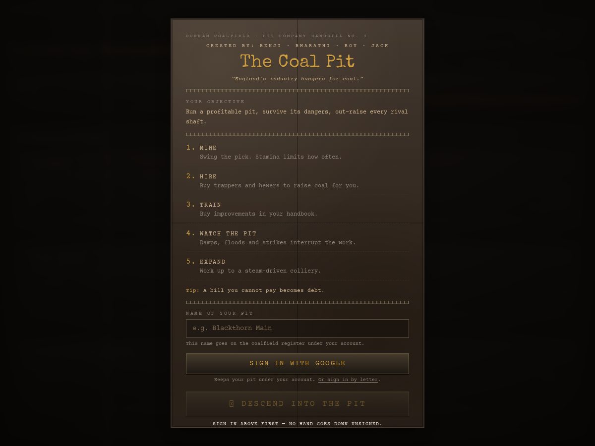 Landing-page snapshot of coalbaron.online