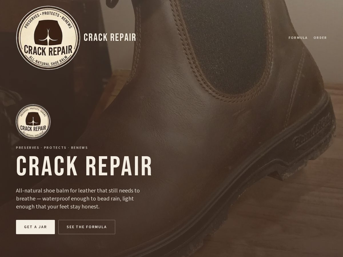 Landing-page snapshot of crackrepair.lol