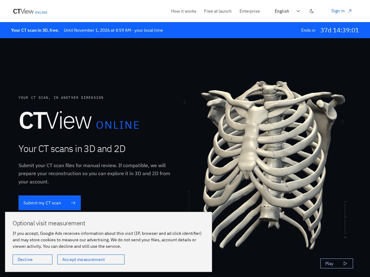 Landing-page snapshot of ctviewonline.com
