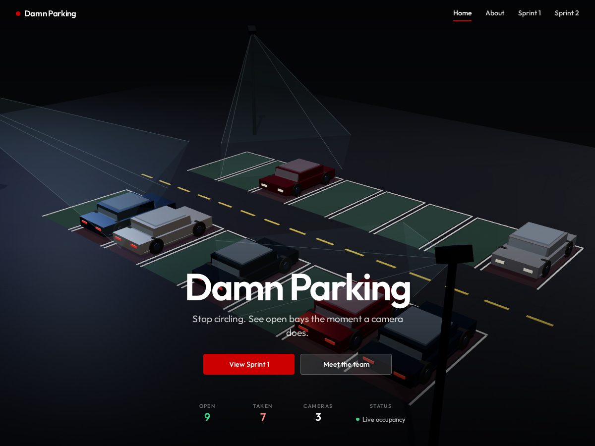 Landing-page snapshot of damnparking.com