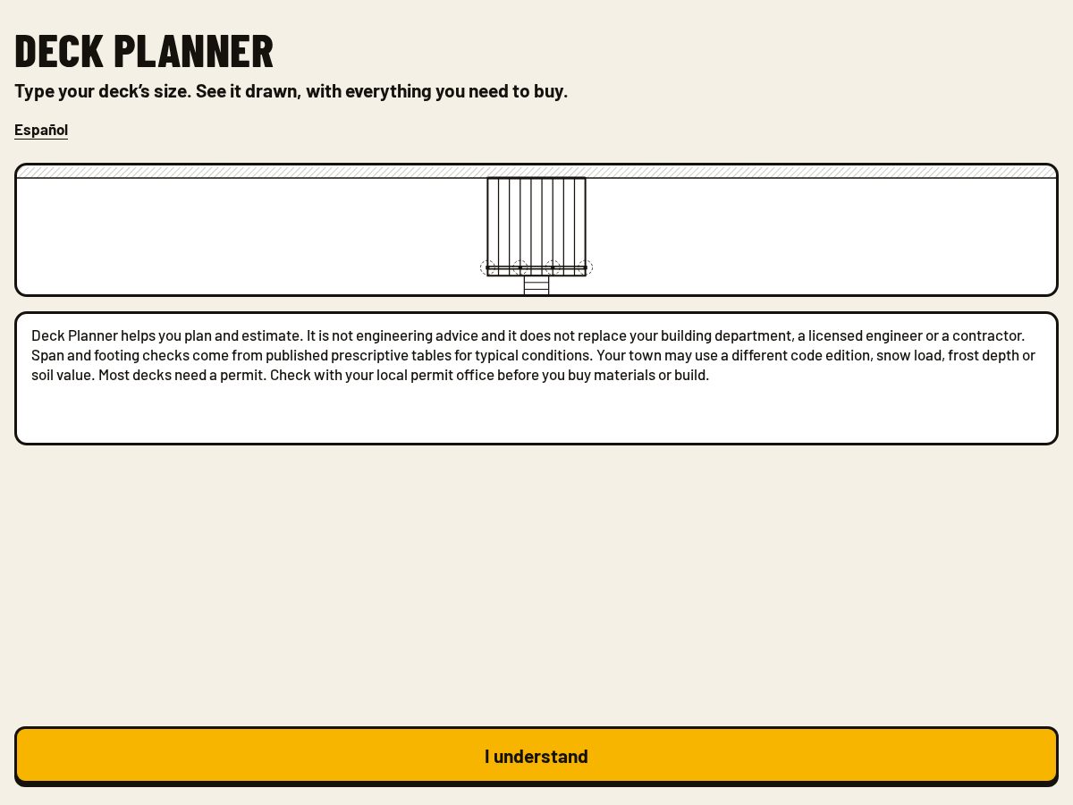 Landing-page snapshot of deck-planner.app
