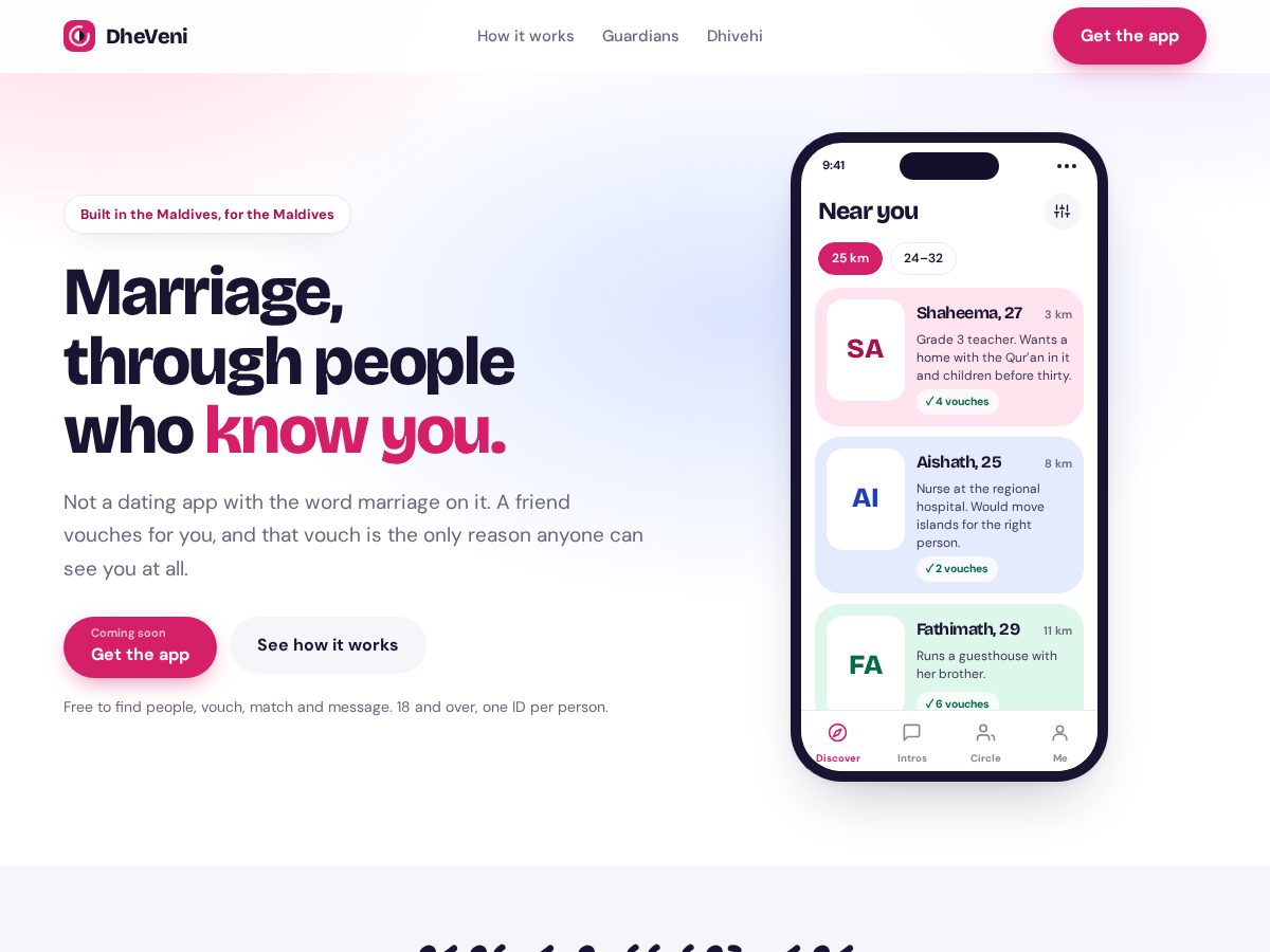 Landing-page snapshot of dheveni.com