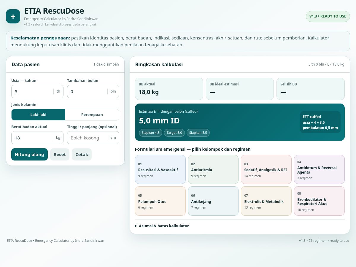 Landing-page snapshot of etia-rescudose.icu