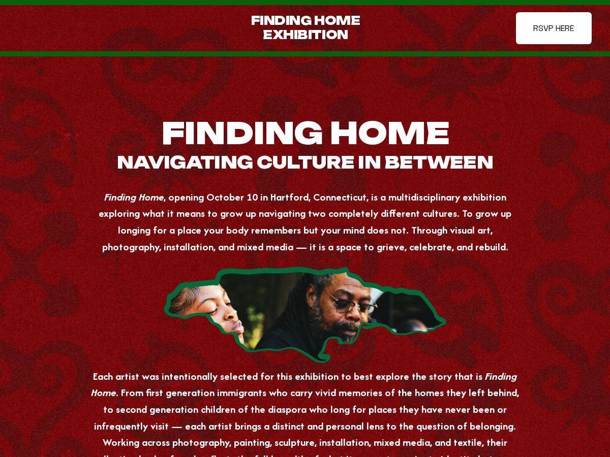 Landing-page snapshot of findinghome.art