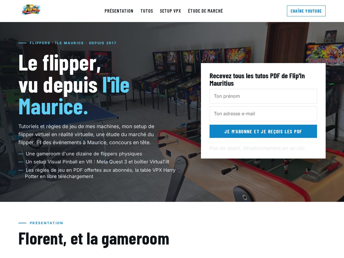 Landing-page snapshot of flipinmauritius.com