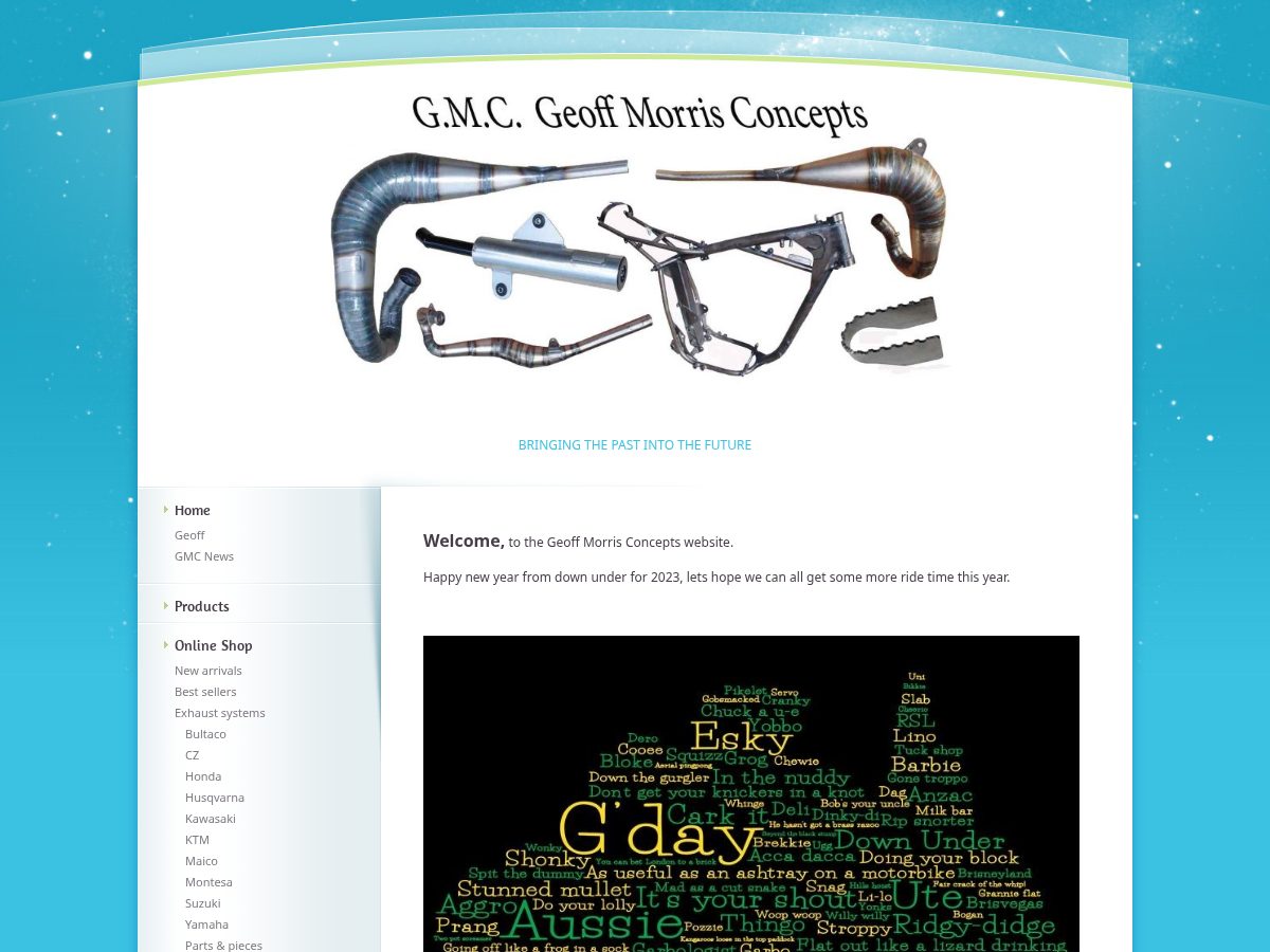 Landing-page snapshot of geoffmorrisconcepts.com