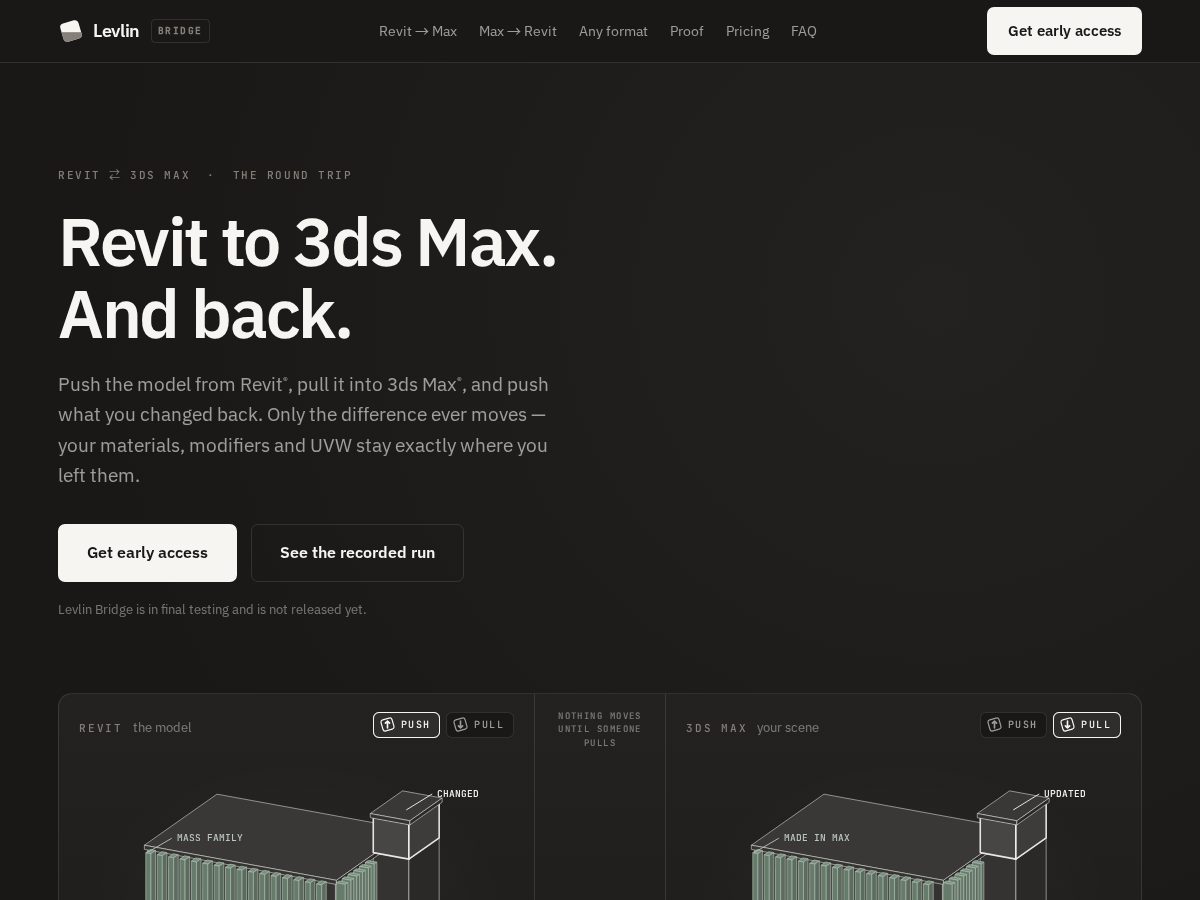 Landing-page snapshot of getlevlin.com