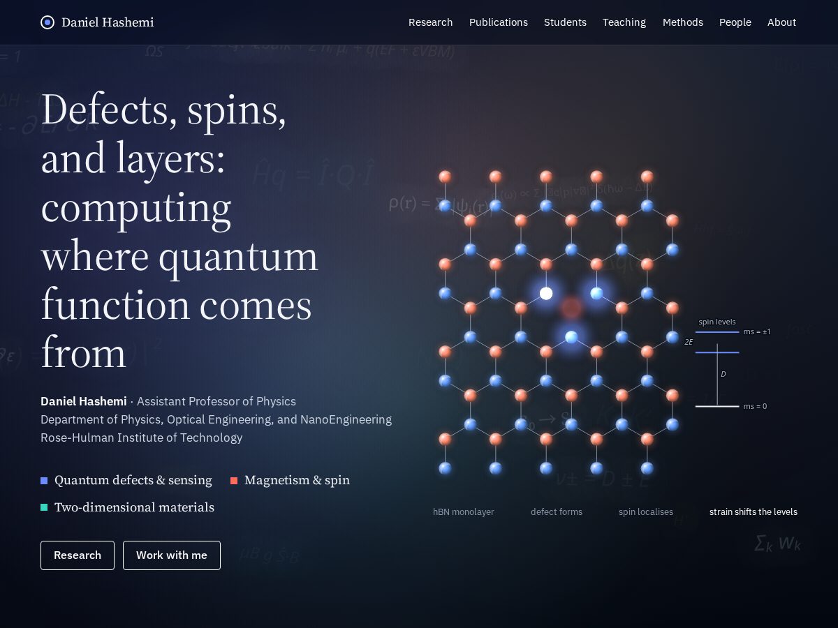 Landing-page snapshot of hashemiresearch.com