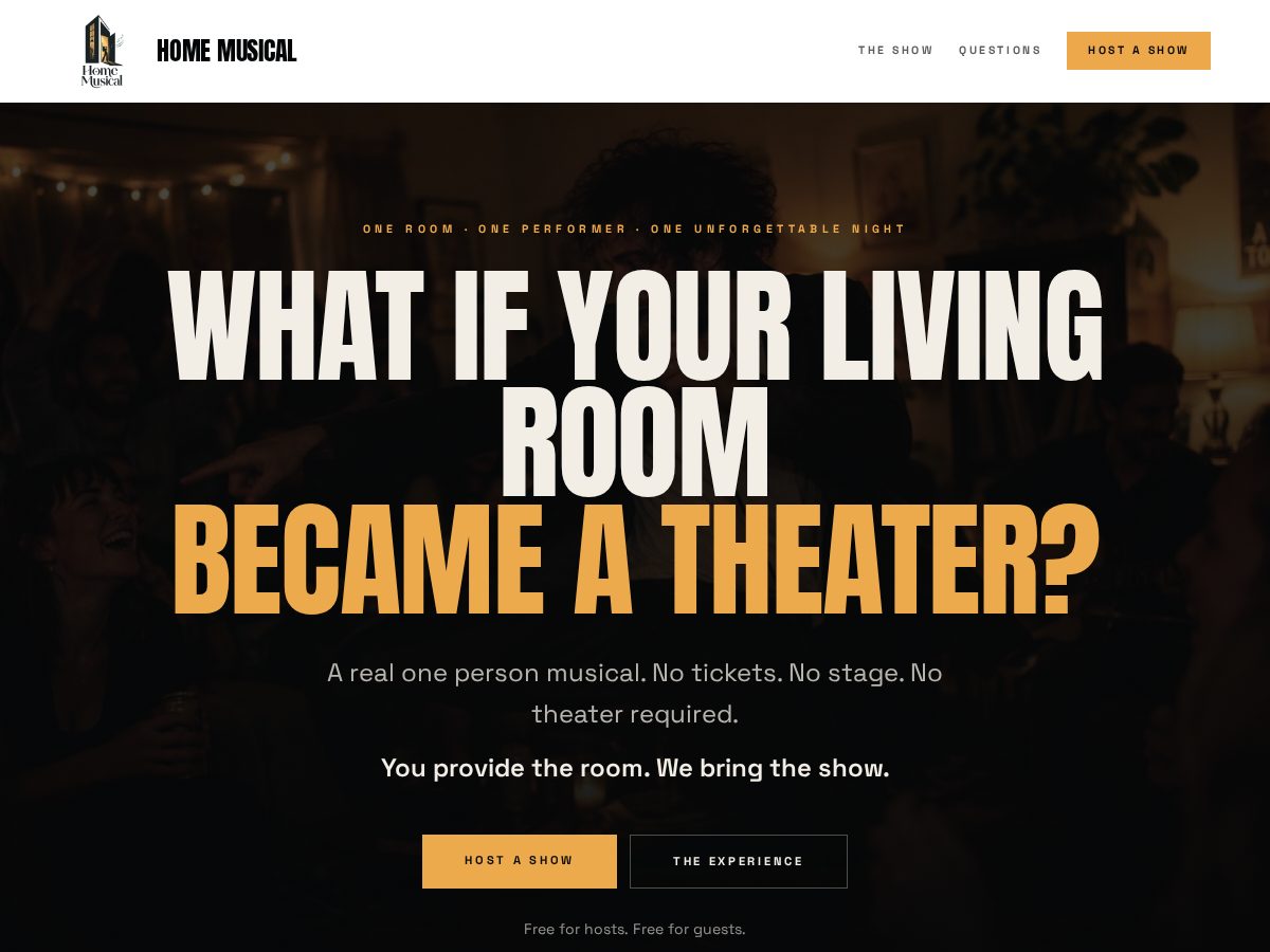 Landing-page snapshot of homemusical.com
