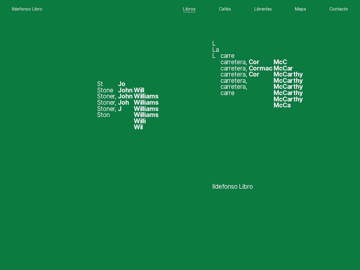 Landing-page snapshot of ildefonsolibro.com