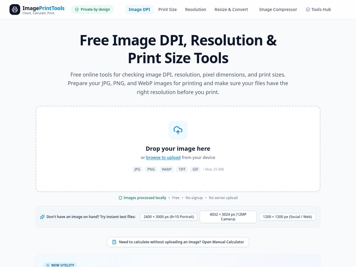 Landing-page snapshot of imageprinttools.info