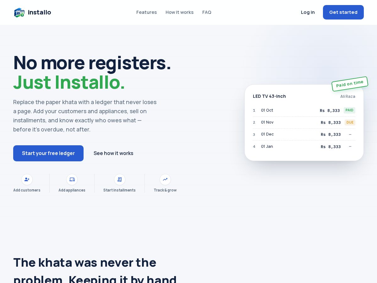 Landing-page snapshot of installo.site