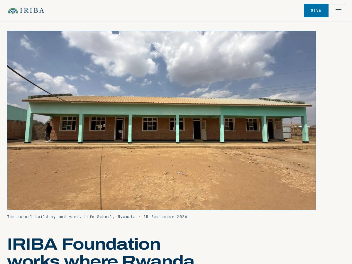 Landing-page snapshot of iribafoundation.org
