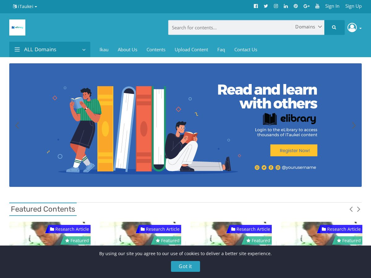 Landing-page snapshot of itaukei.online