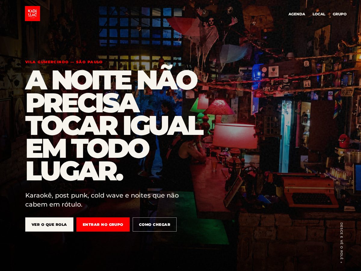 Landing-page snapshot of kadillac.club