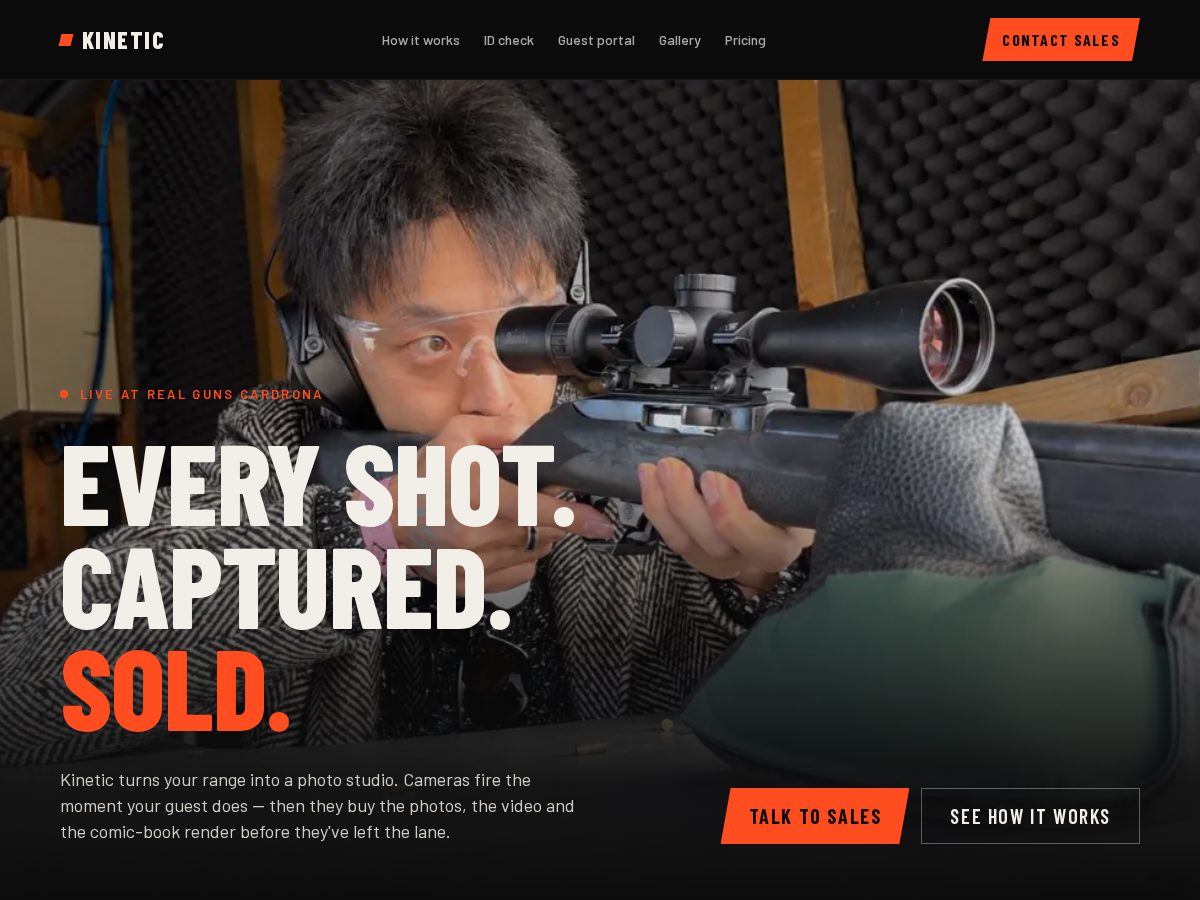 Landing-page snapshot of kinetic.photo