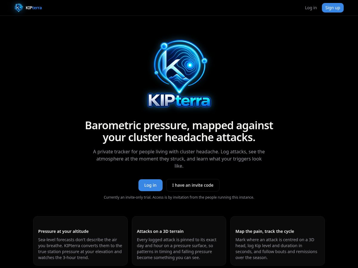Landing-page snapshot of kipterra.com