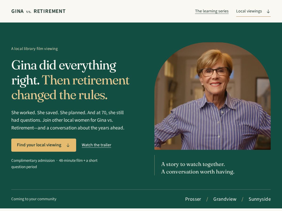 Landing-page snapshot of learnwithgina.info