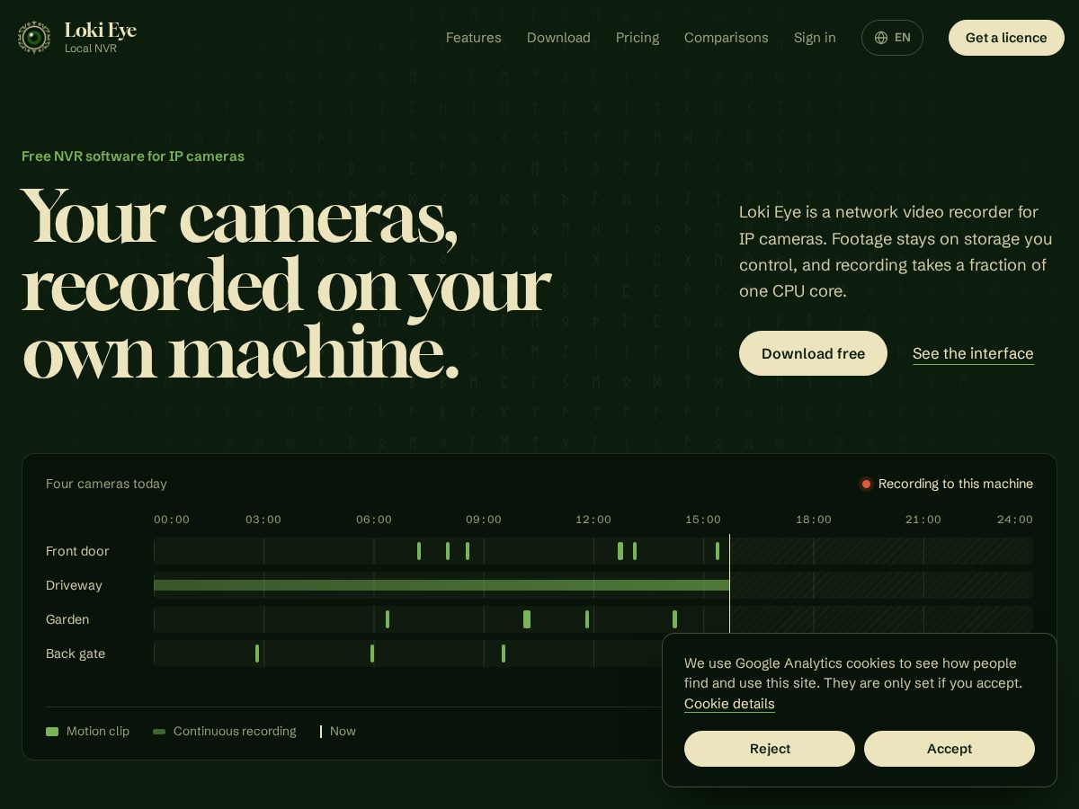 Landing-page snapshot of lokieye.com