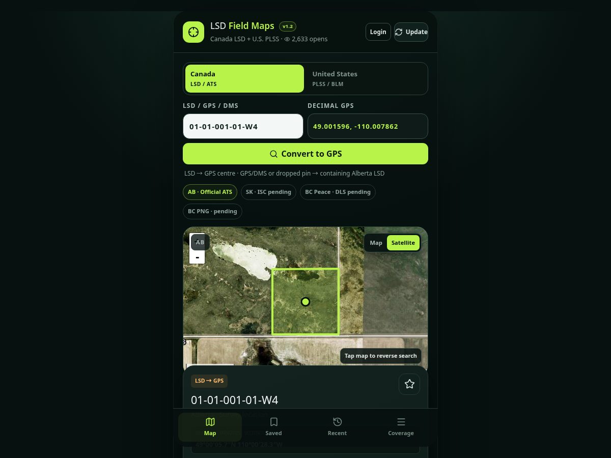 Landing-page snapshot of lsdfieldmaps.com