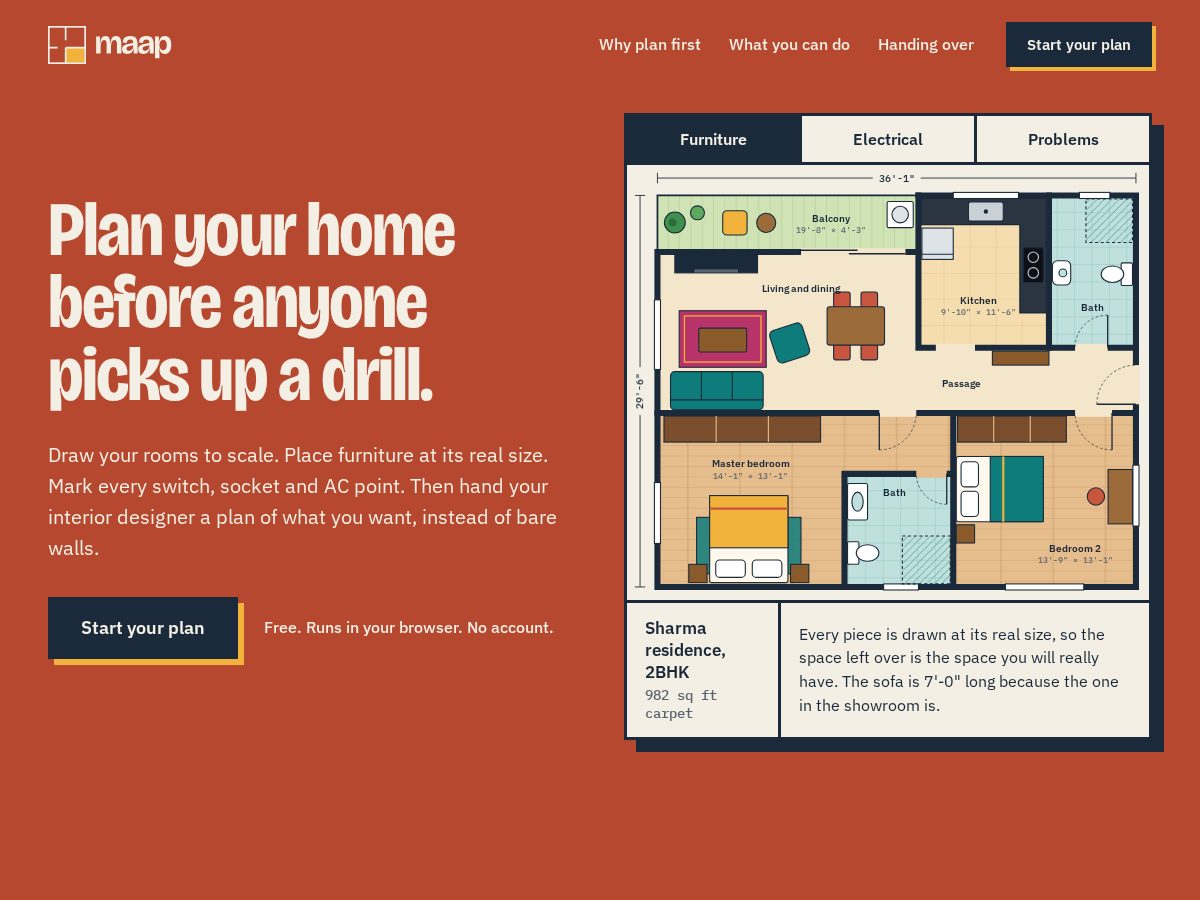 Landing-page snapshot of maap.space