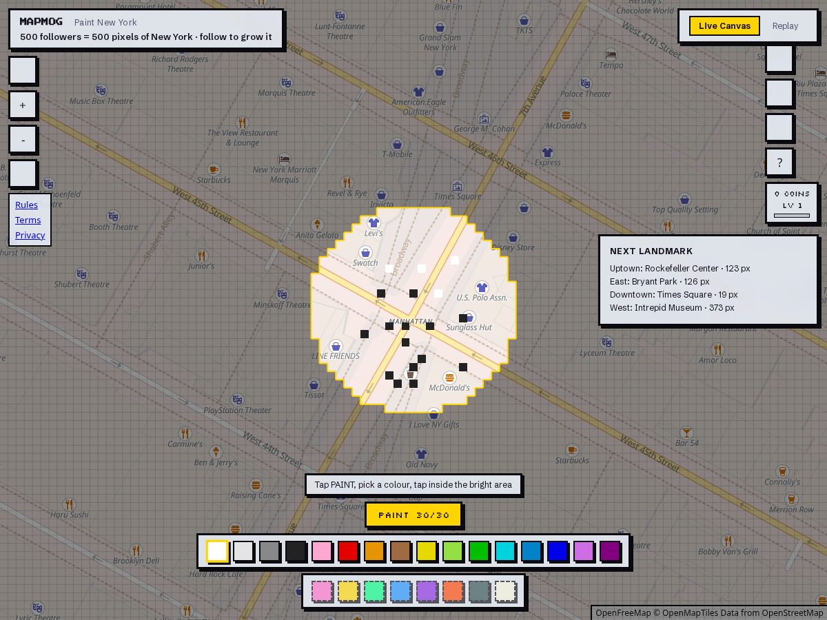 Landing-page snapshot of mapmog.com