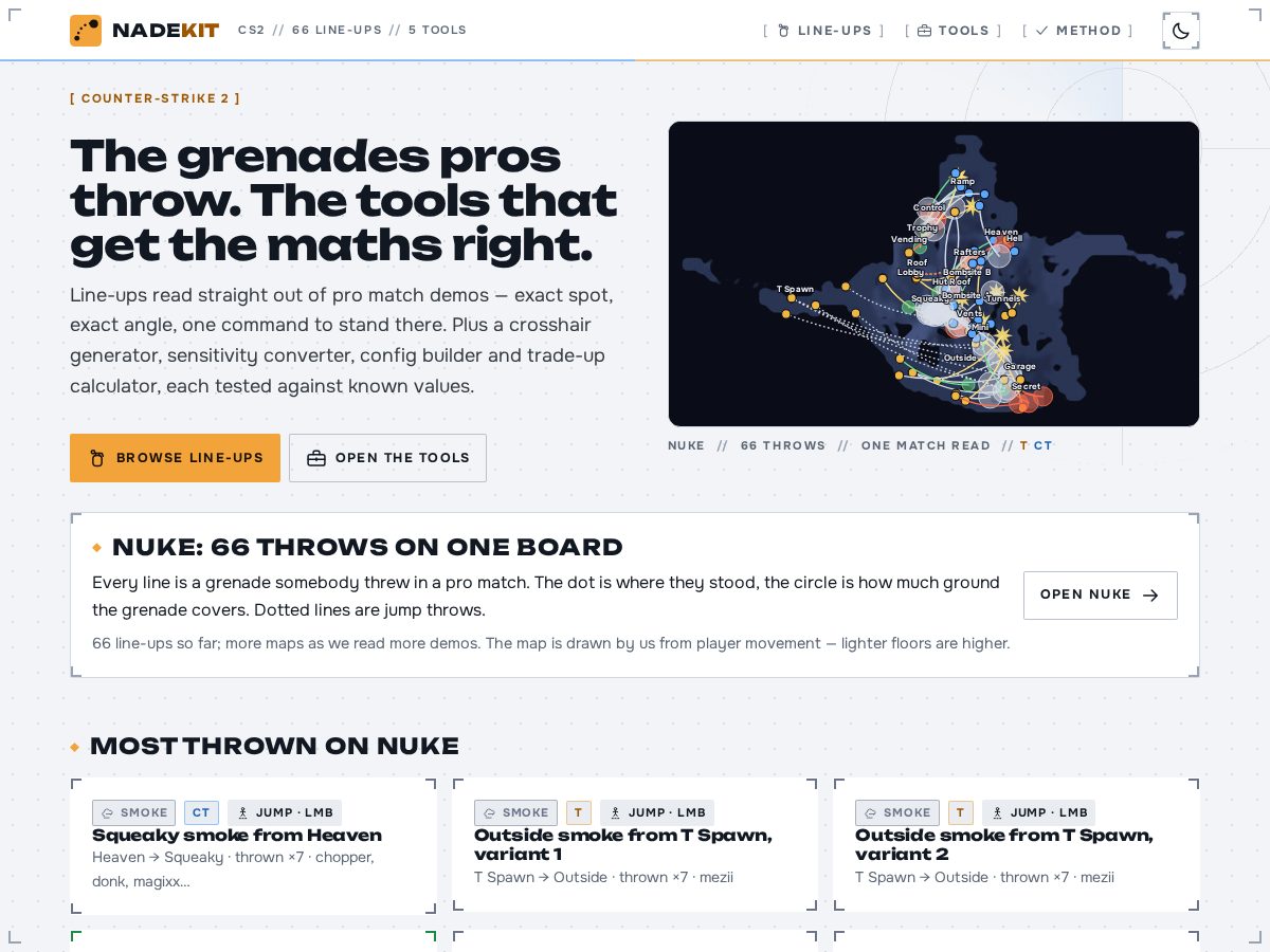 Landing-page snapshot of nadekit.com