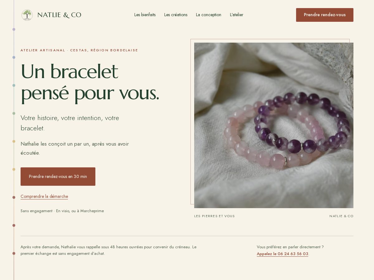Landing-page snapshot of natlie-co.com