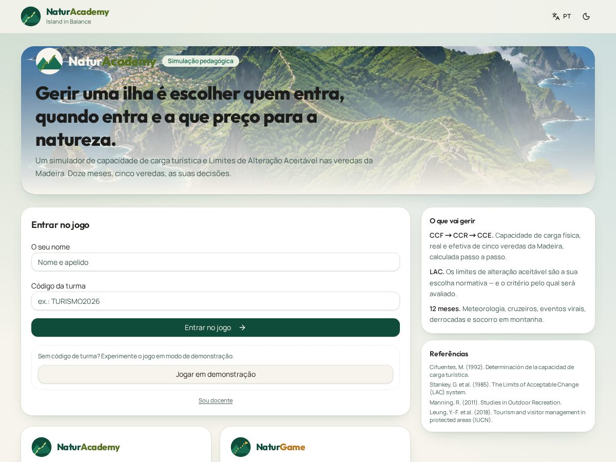 Landing-page snapshot of naturflowgame.app