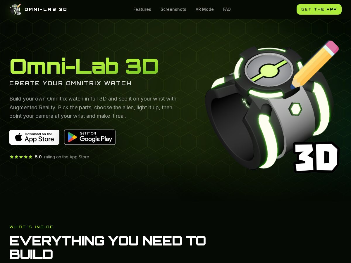 Landing-page snapshot of omnilab3d.app