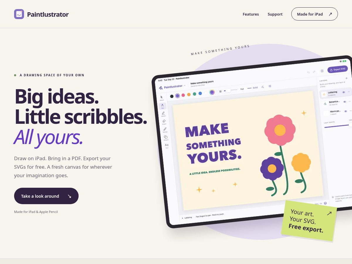 Landing-page snapshot of paintlustrator.fun