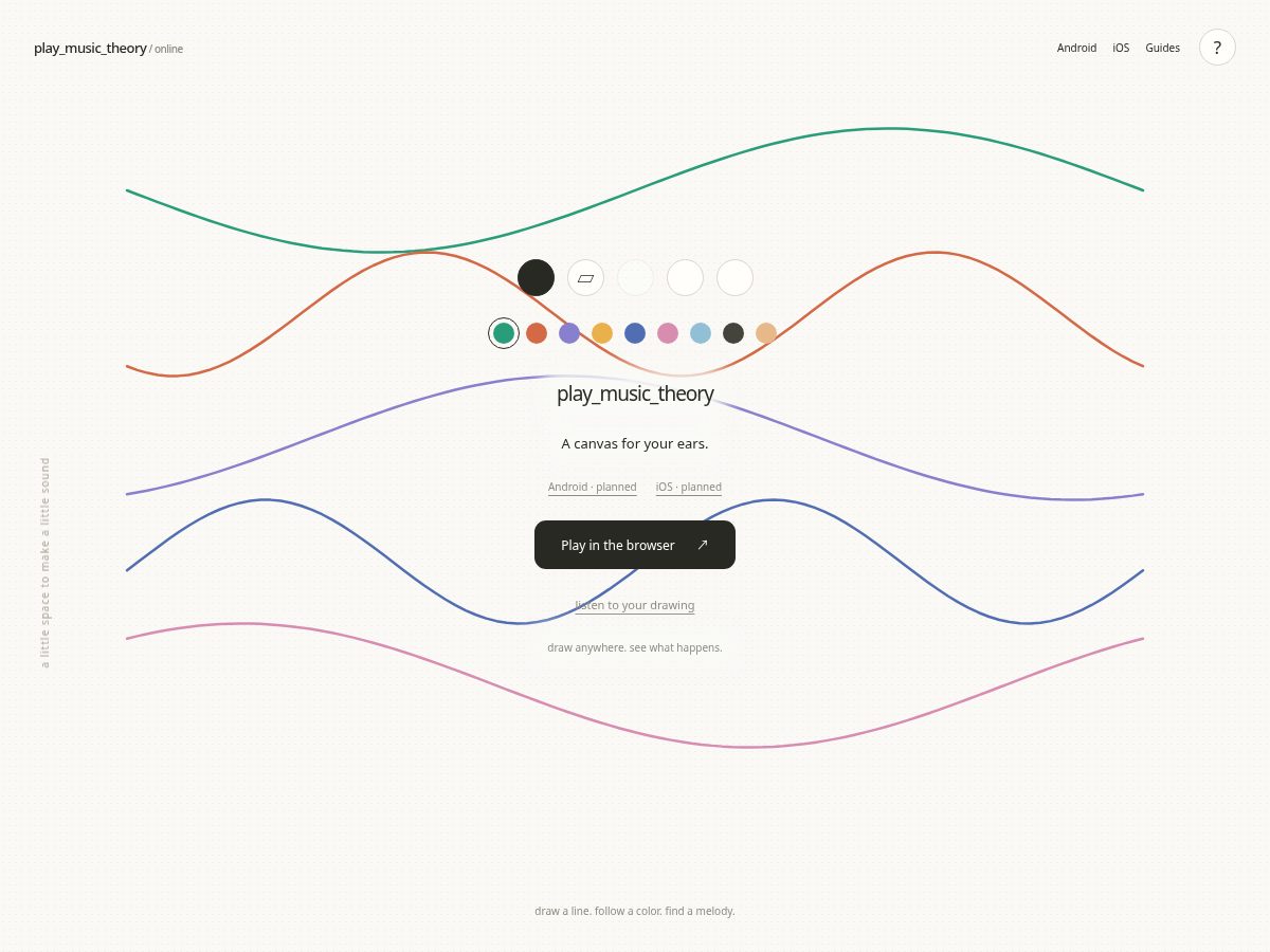 Landing-page snapshot of playmusictheory.online