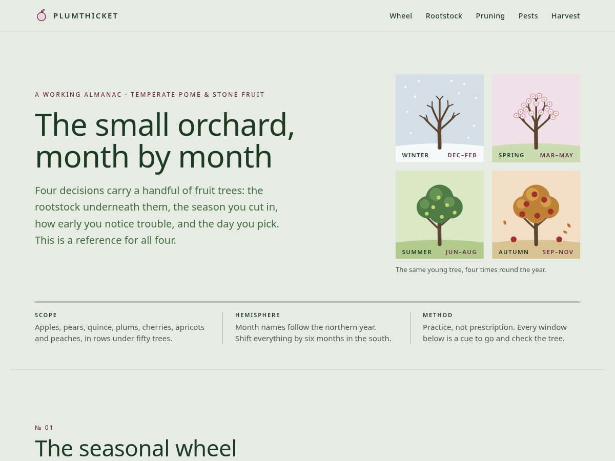 Landing-page snapshot of plumthicket.website
