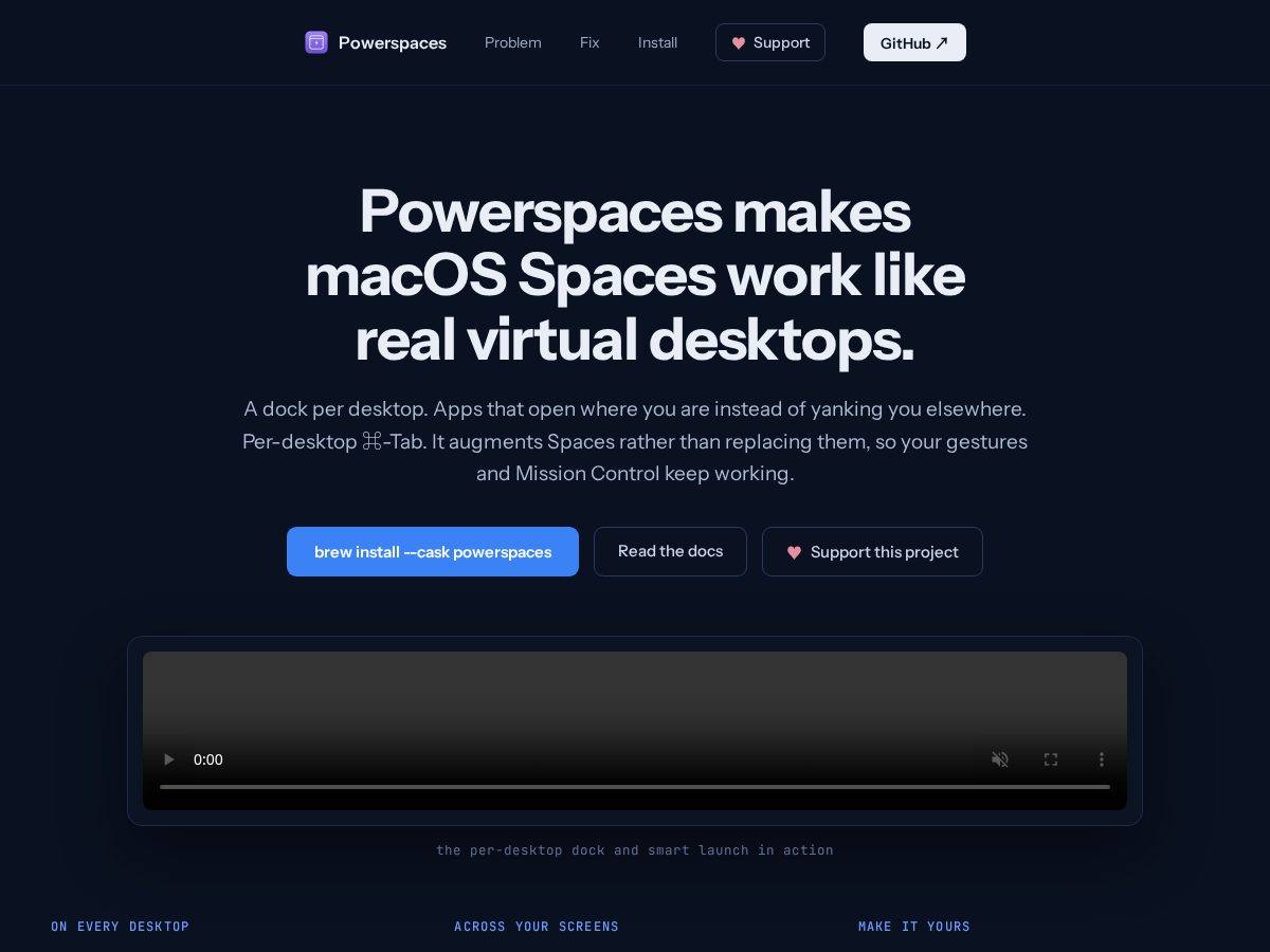 Landing-page snapshot of powerspaces.app