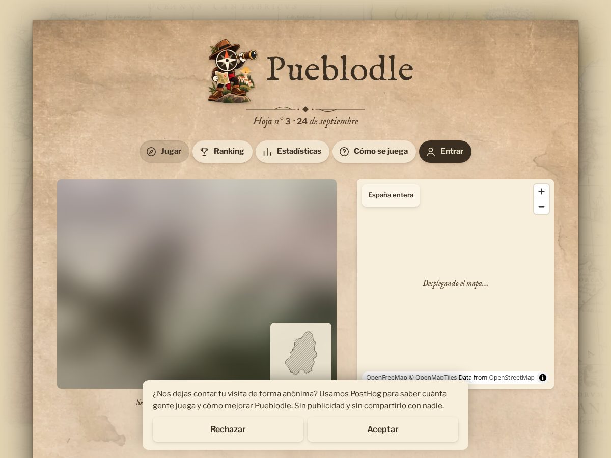 Landing-page snapshot of pueblodle.com