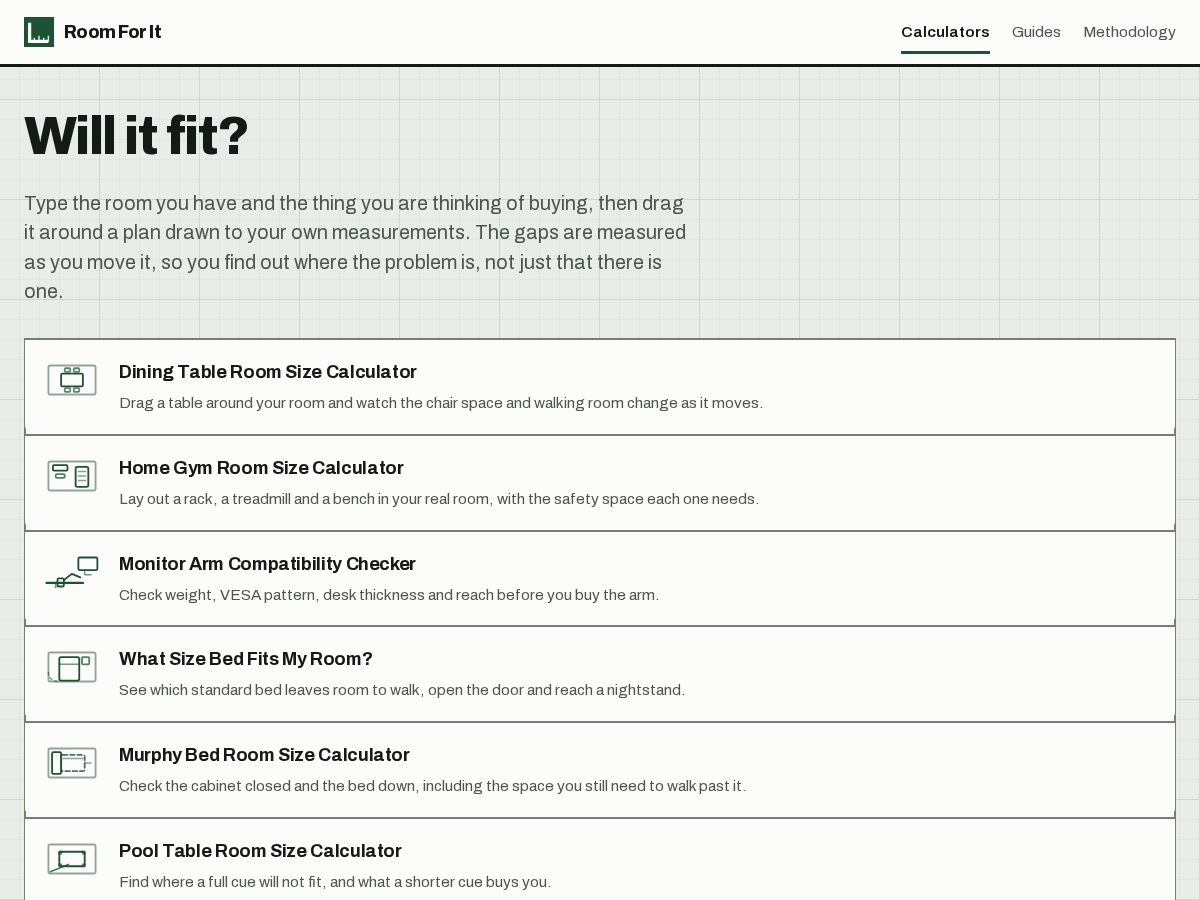 Landing-page snapshot of roomforit.com
