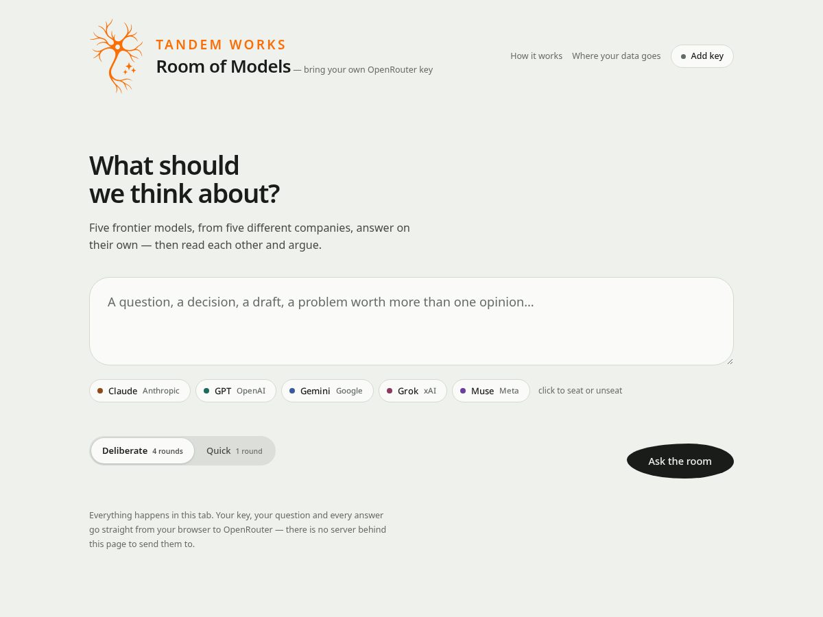 Landing-page snapshot of roomofmodels.site
