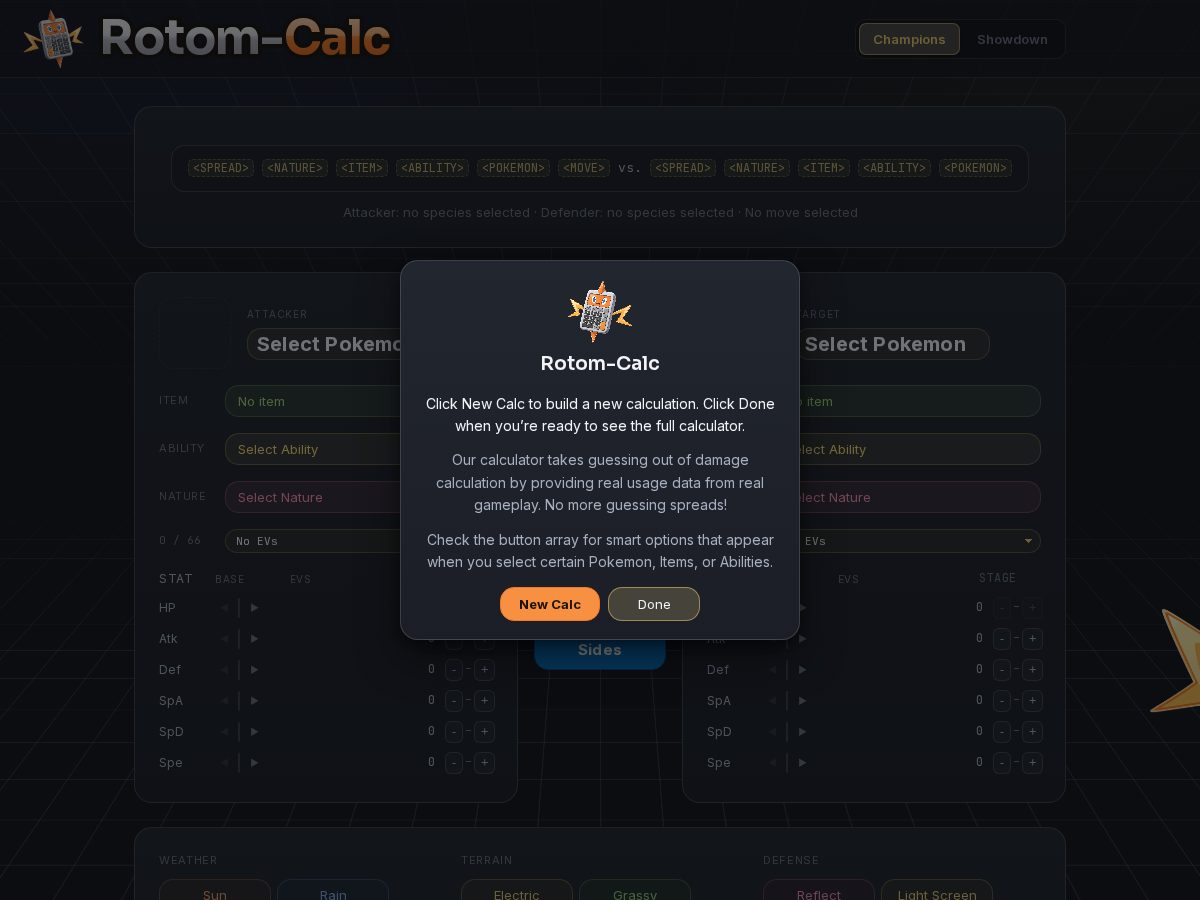 Landing-page snapshot of rotomcalc.com