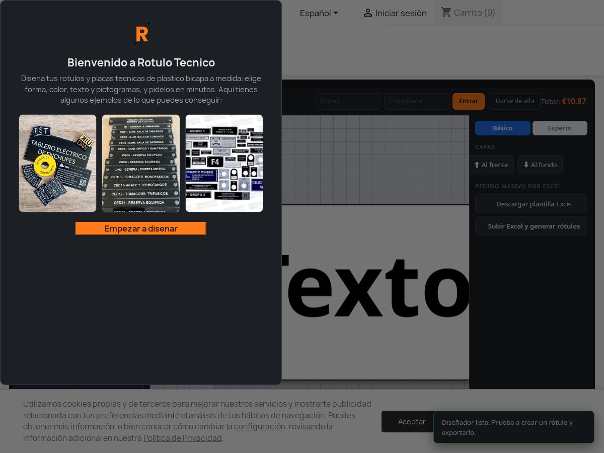 Landing-page snapshot of rotulotecnico.com