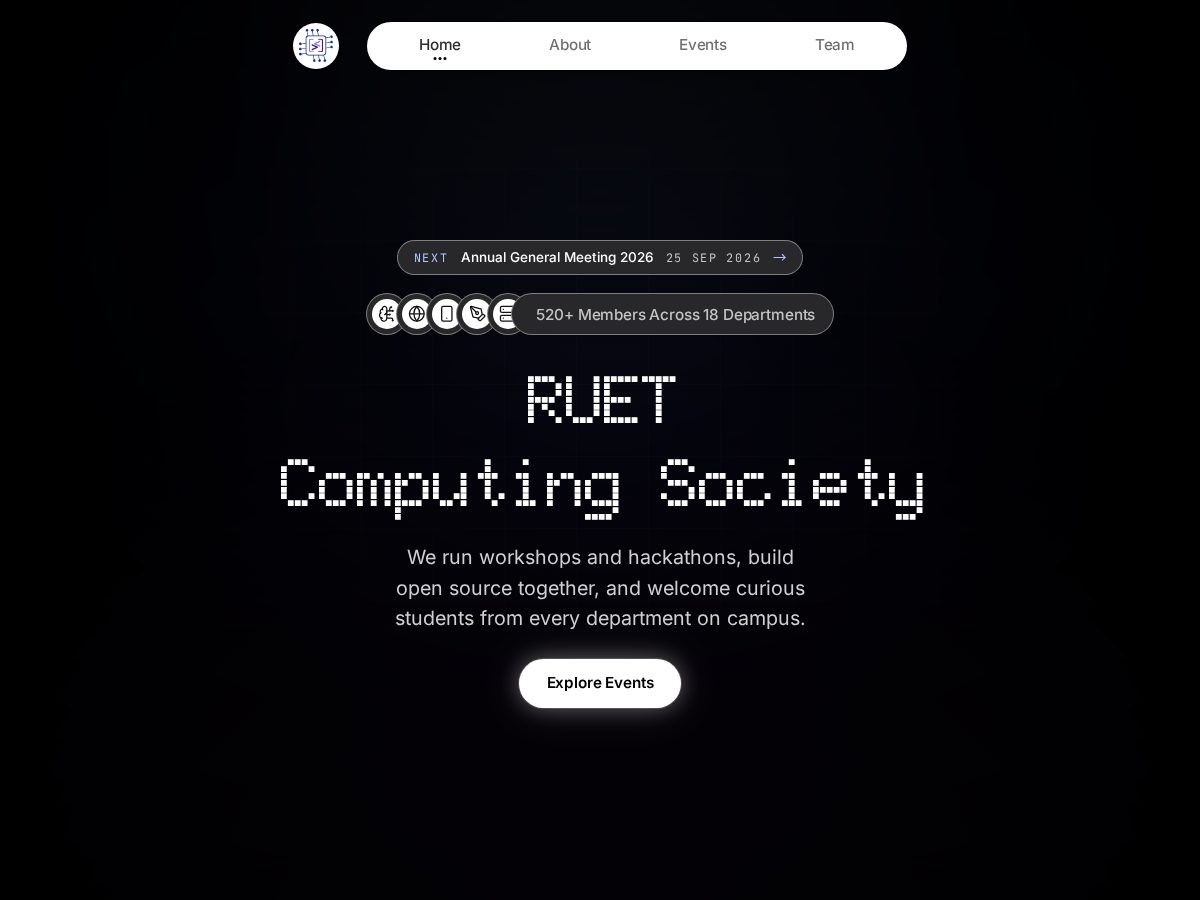 Landing-page snapshot of ruetcs.org