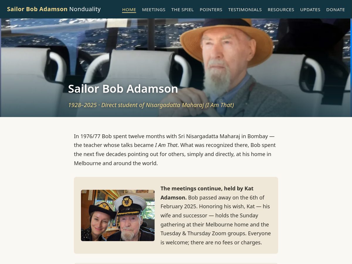 Landing-page snapshot of sailorbob.space