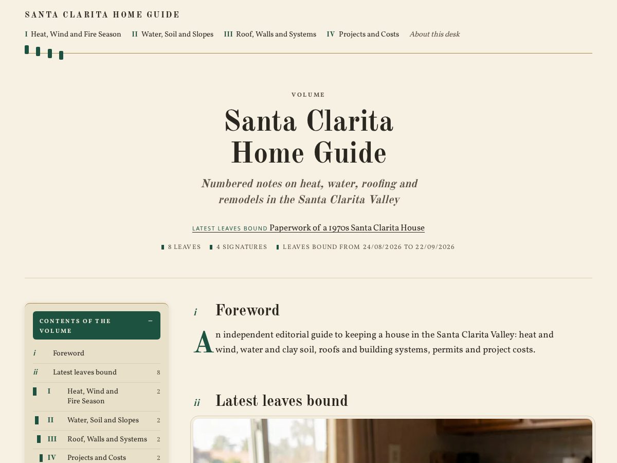 Landing-page snapshot of santaclaritahomeguide.com