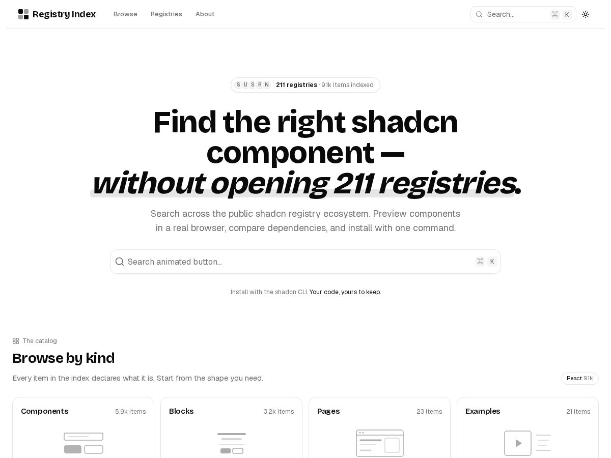 Landing-page snapshot of shx.app