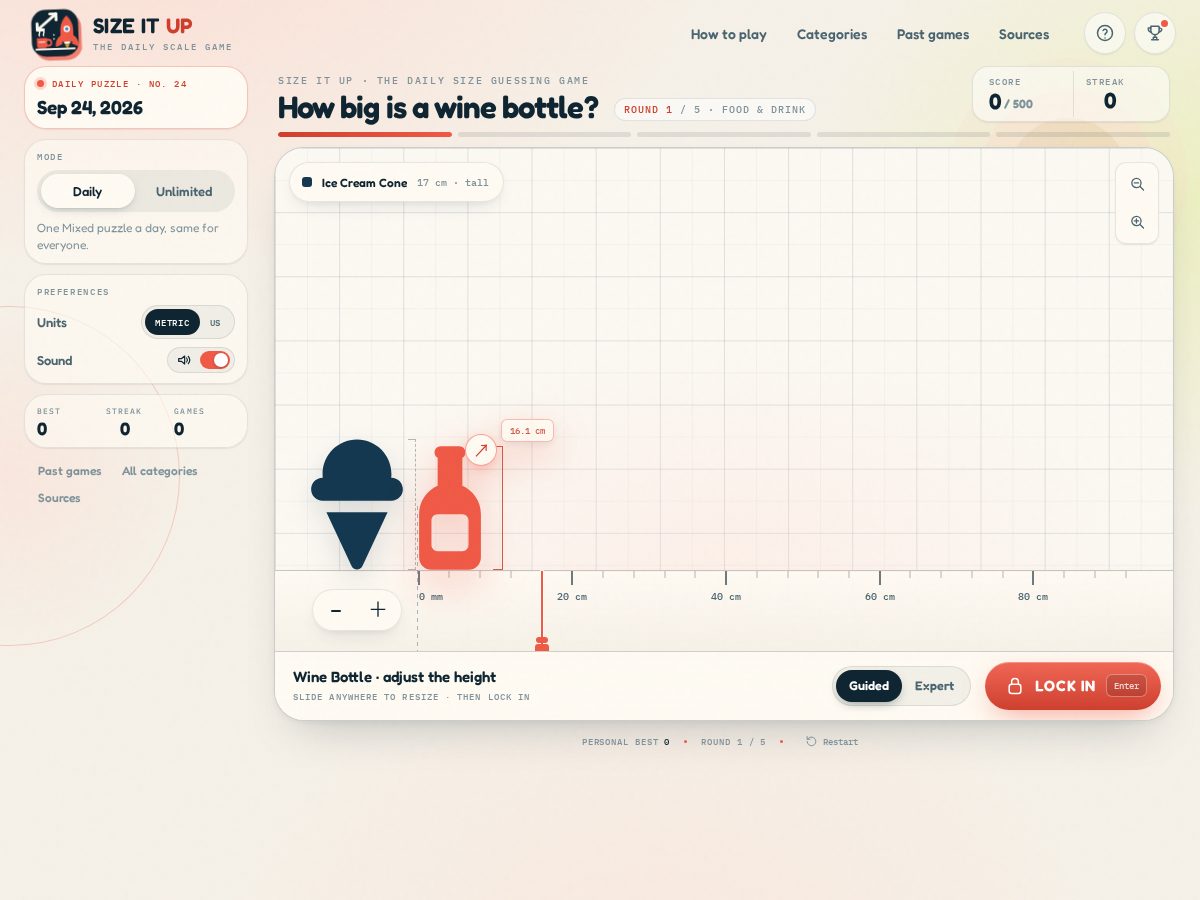 Landing-page snapshot of sizeitupgames.com